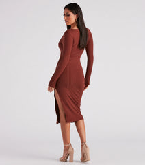 Go With The Scoop Neck Midi Dress