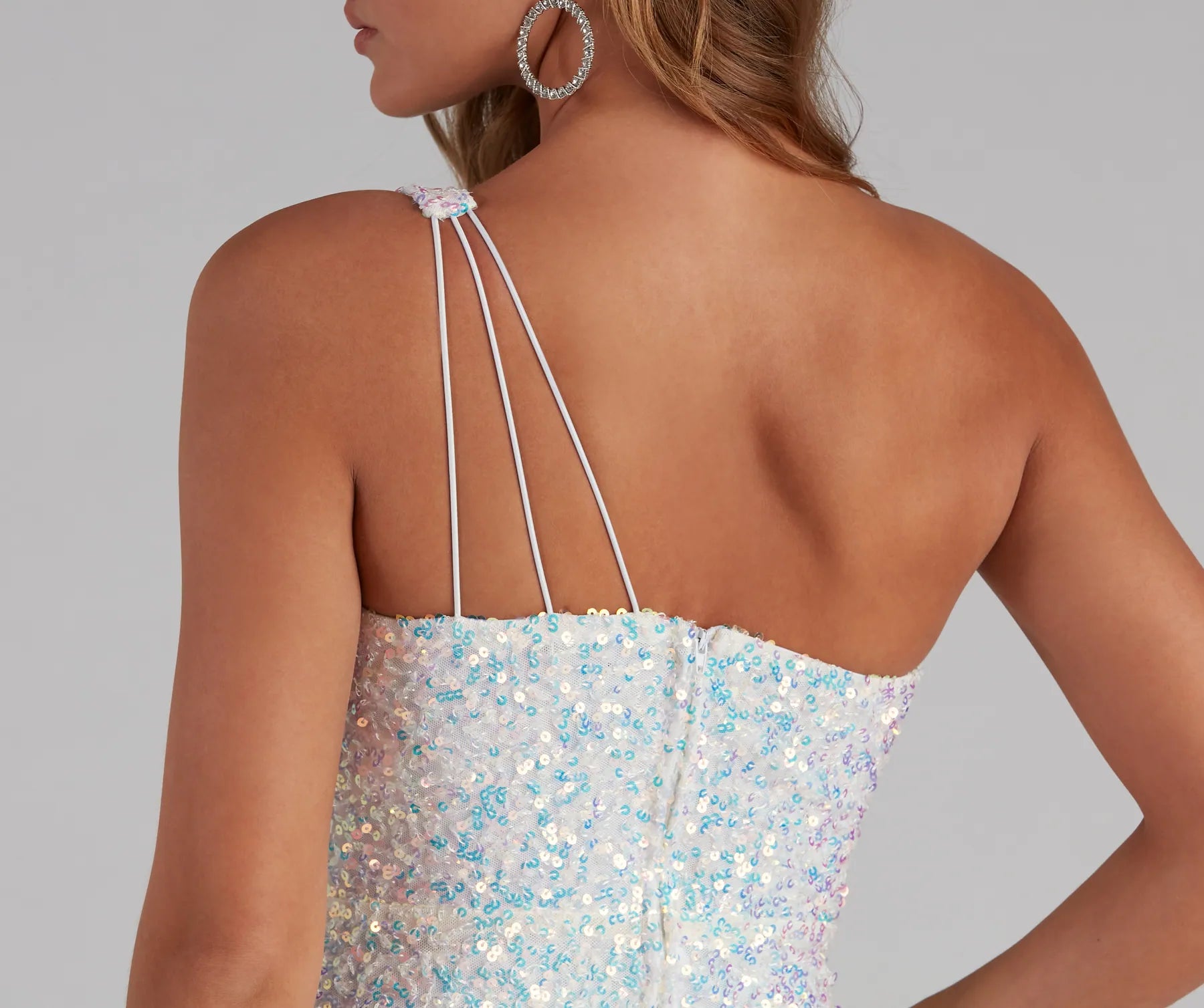 Lyla Formal One-Shoulder Sequin Dress