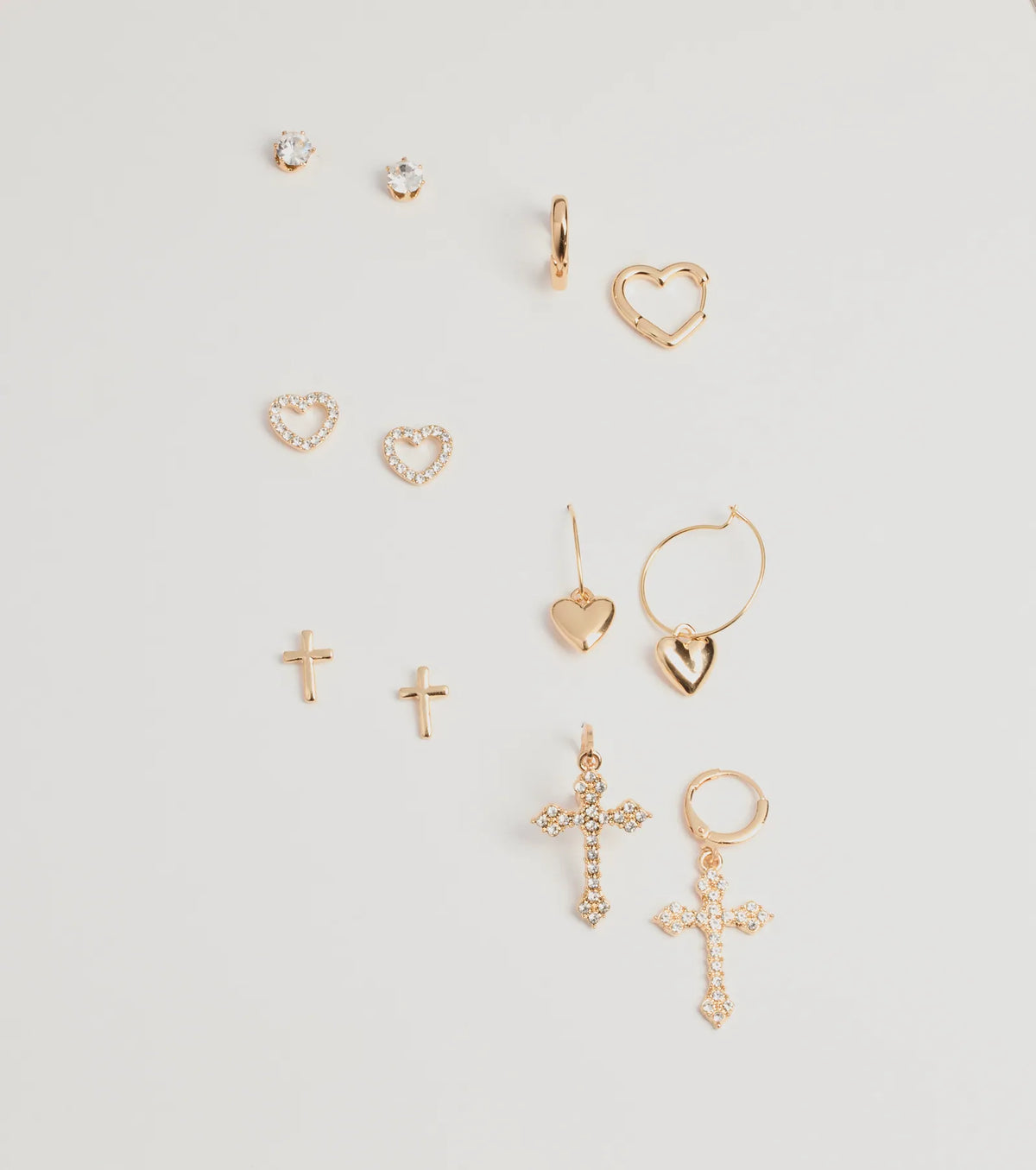 Adorable Trend Stud And Hoop Earrings Set