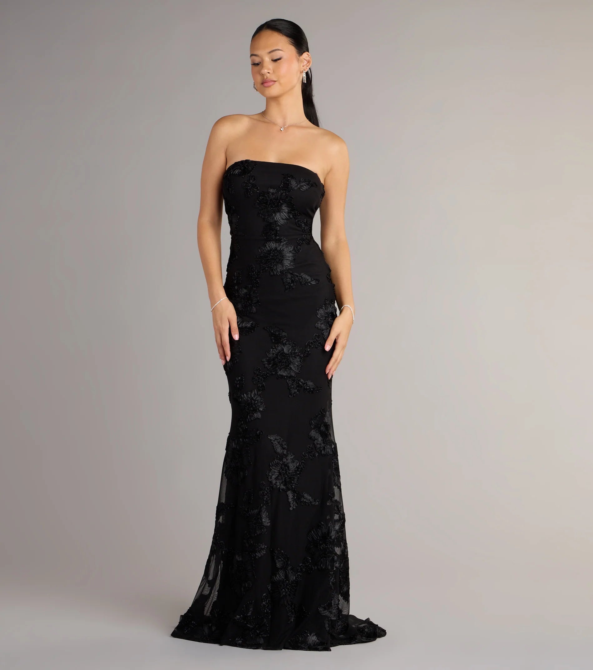 Ariela Lace-Up Cutout Mermaid Formal Dress