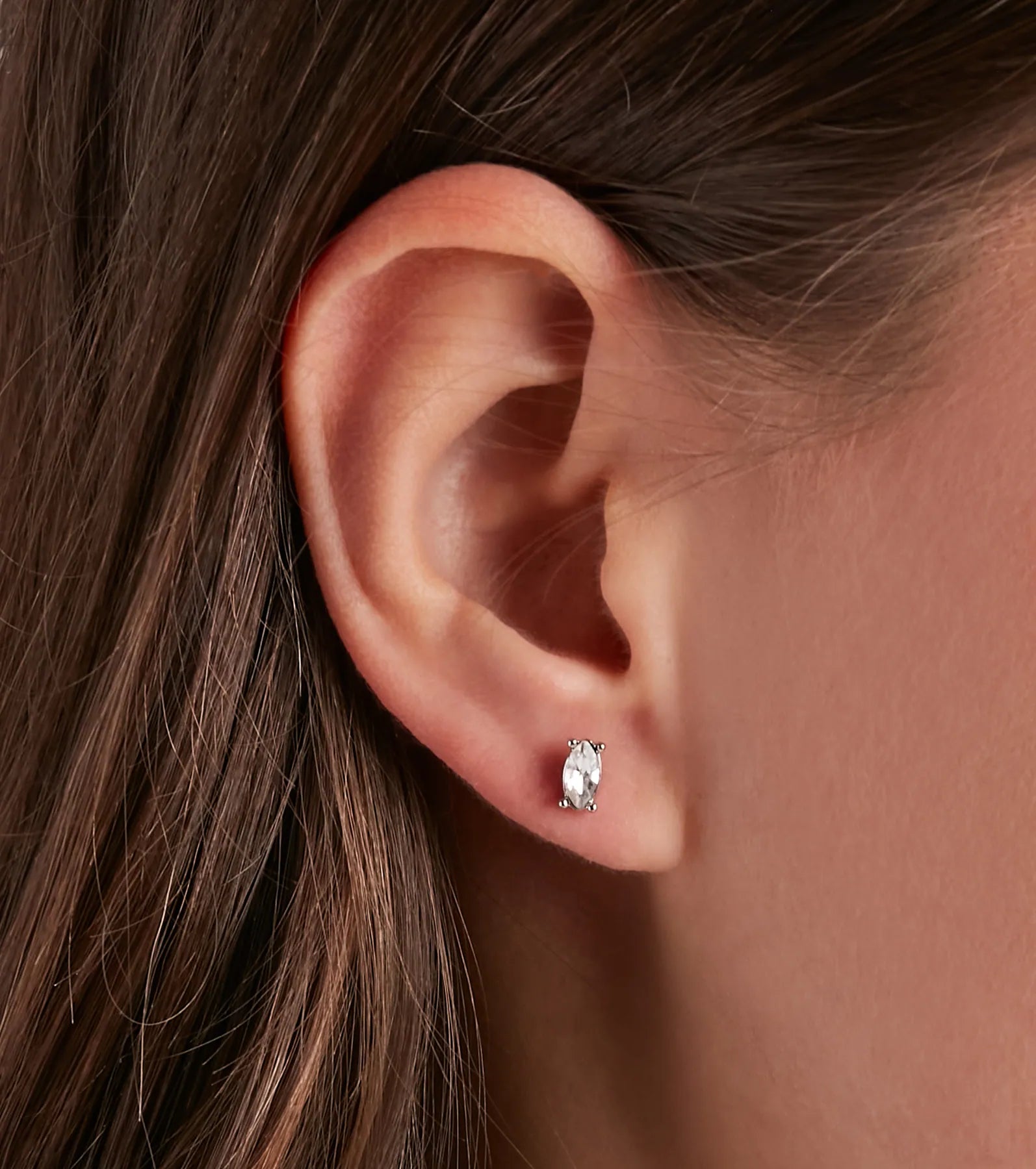 Chic Shine Rhinestone Stud And Duster Earrings Set