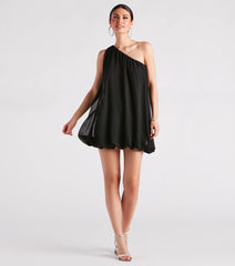 Flirty Attitude Bubble Hem Mini Dress