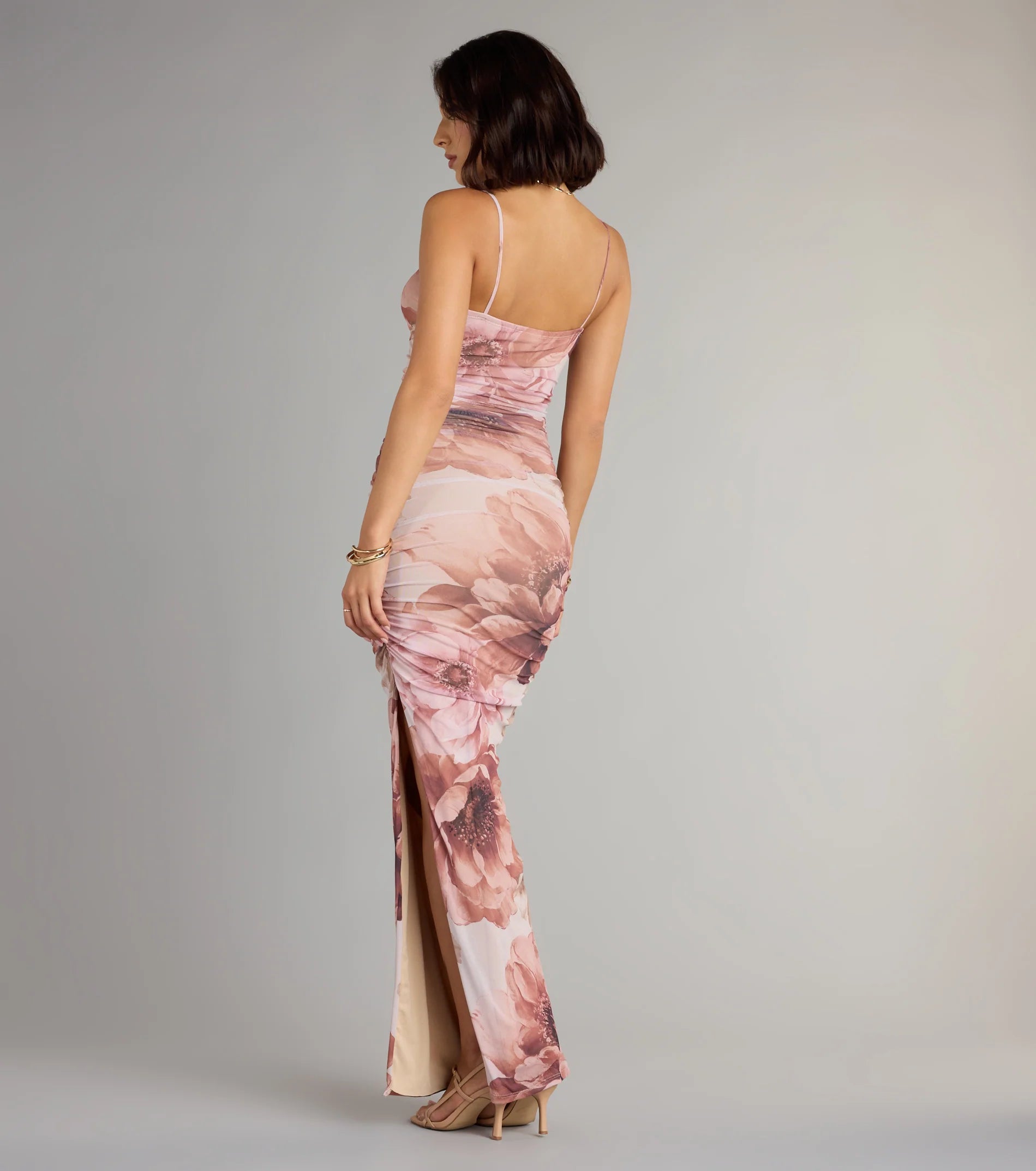 Garden Party Glow Floral Mesh Maxi Dress
