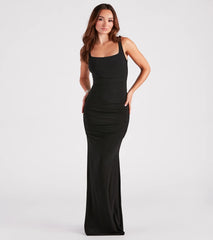 Evania Formal Lace-Up Mermaid Dress