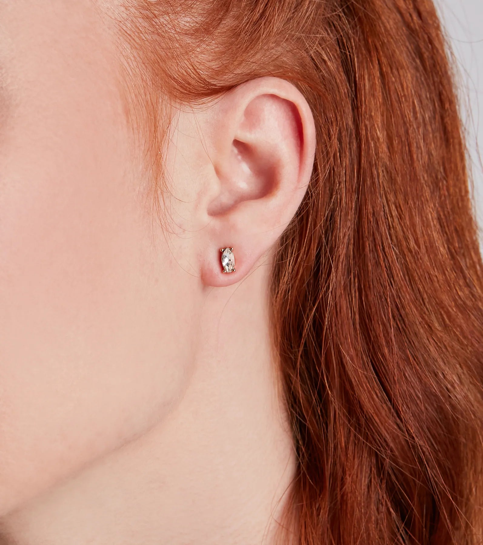 Chic Shine Rhinestone Stud And Duster Earrings Set