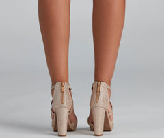 Glitzy And Glamorous Glitter Platform Heels