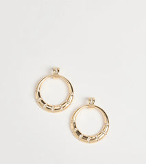 Sleek Glam Rhinestone Hoop Earrings