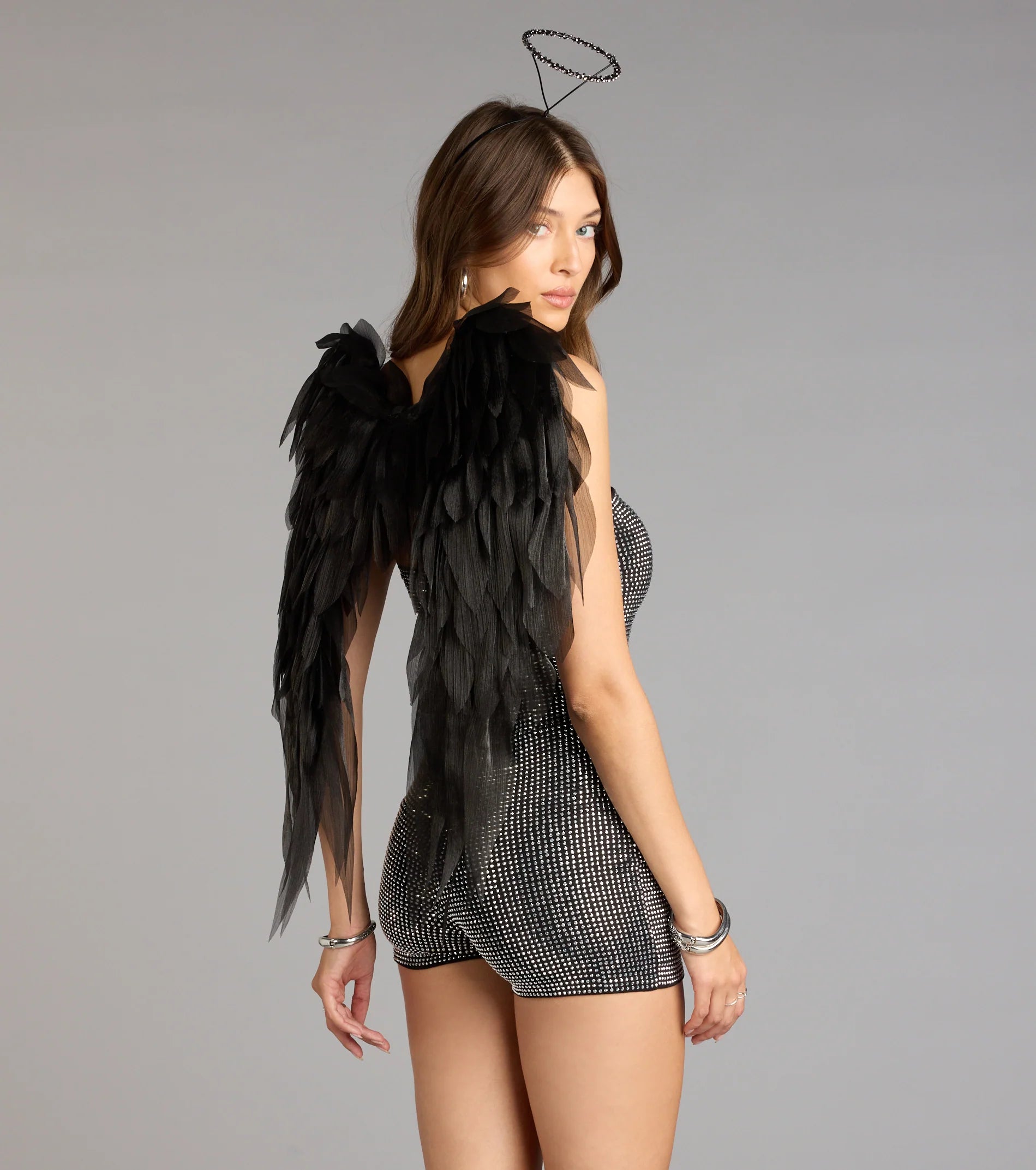 Popstar Diva Strapless Rhinestone Romper