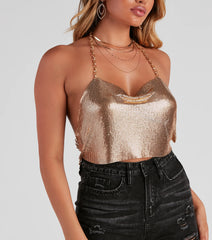 Sassy Chic Open Back Chainmail Top