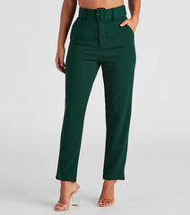 Perfectly Polished Belted Dress Pants