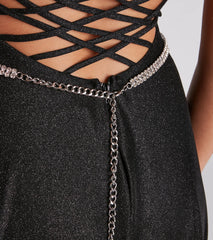 Major Bling Rhinestone Chain Belt