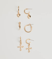 Chic And Trendy Huggie Hoop Earrings Set