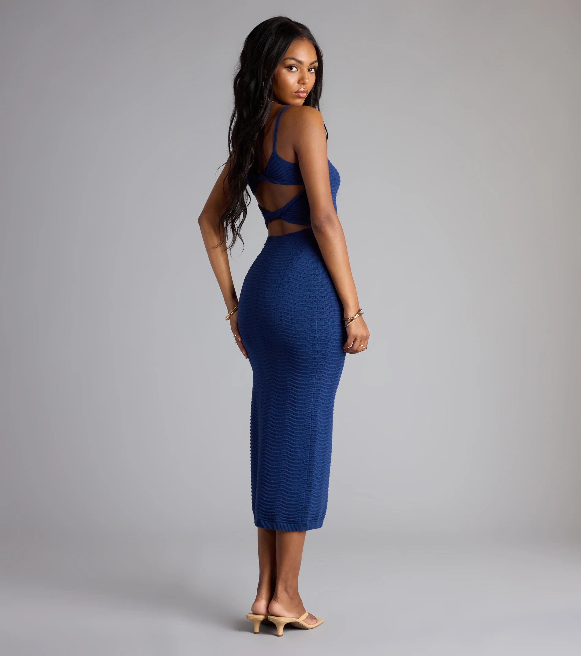 Sultry Mood Cutout Bodycon Midi Dress