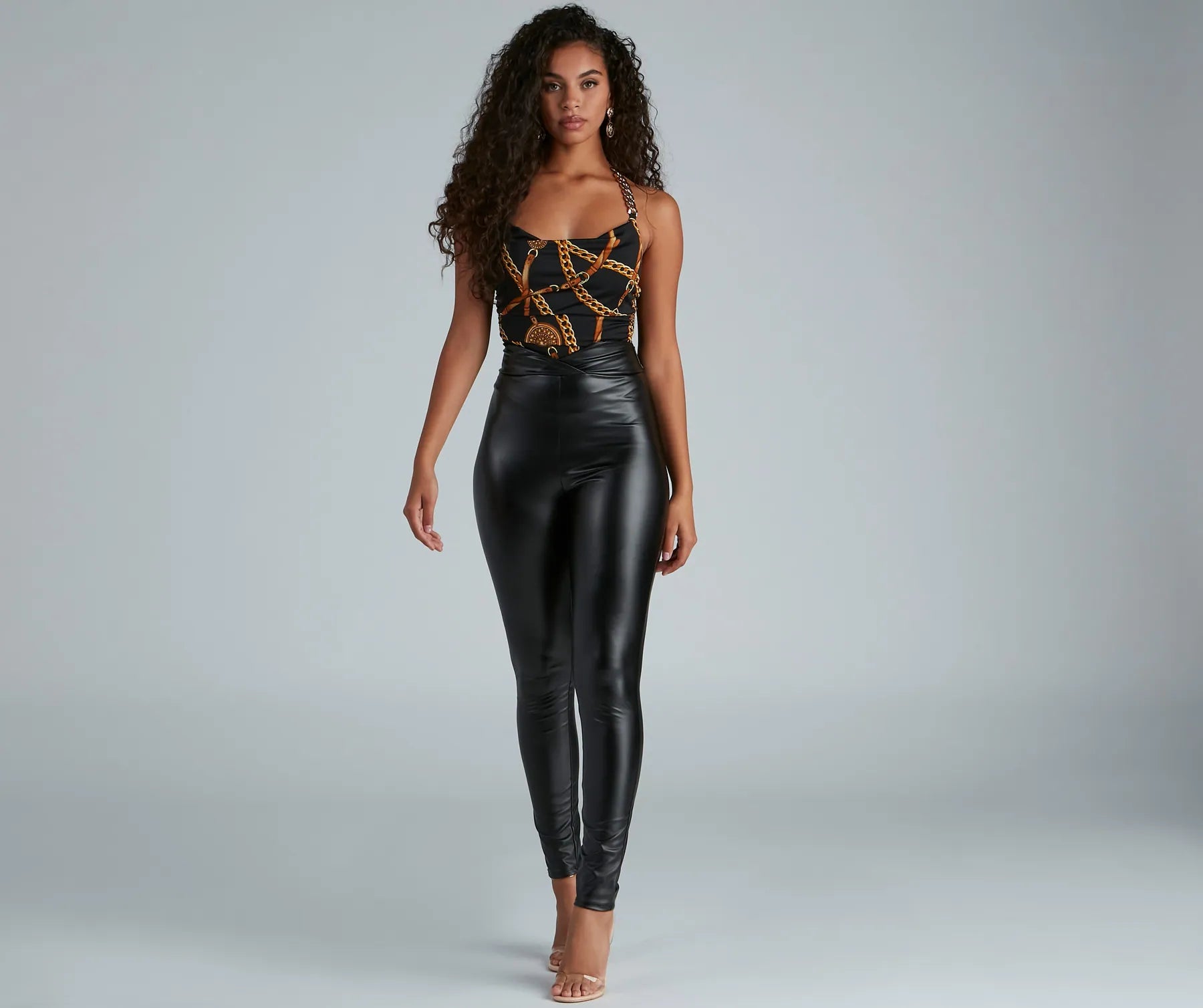 Bold Beauty Chain Halter Bodysuit