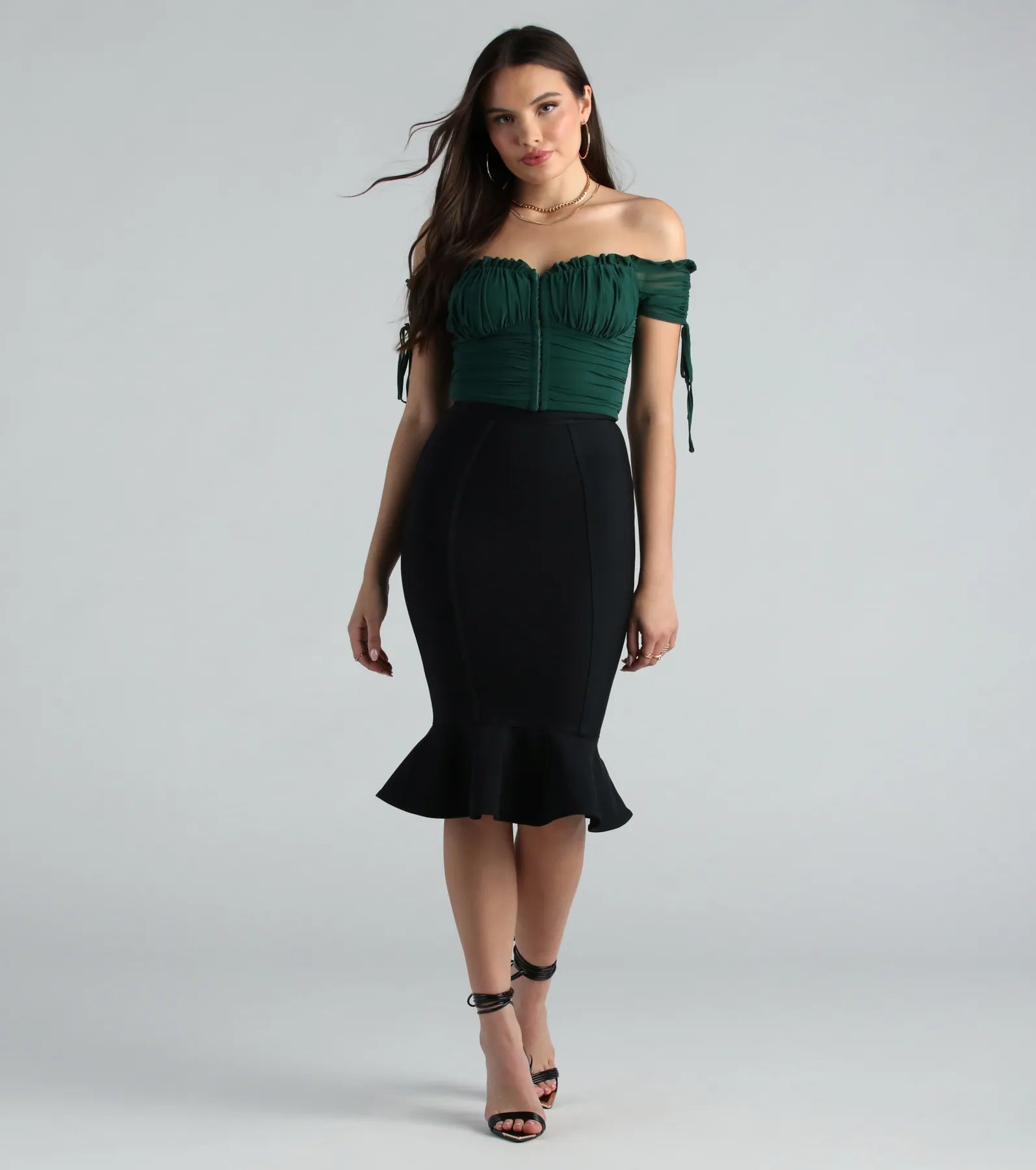 Hooked In Ruched Crop Top