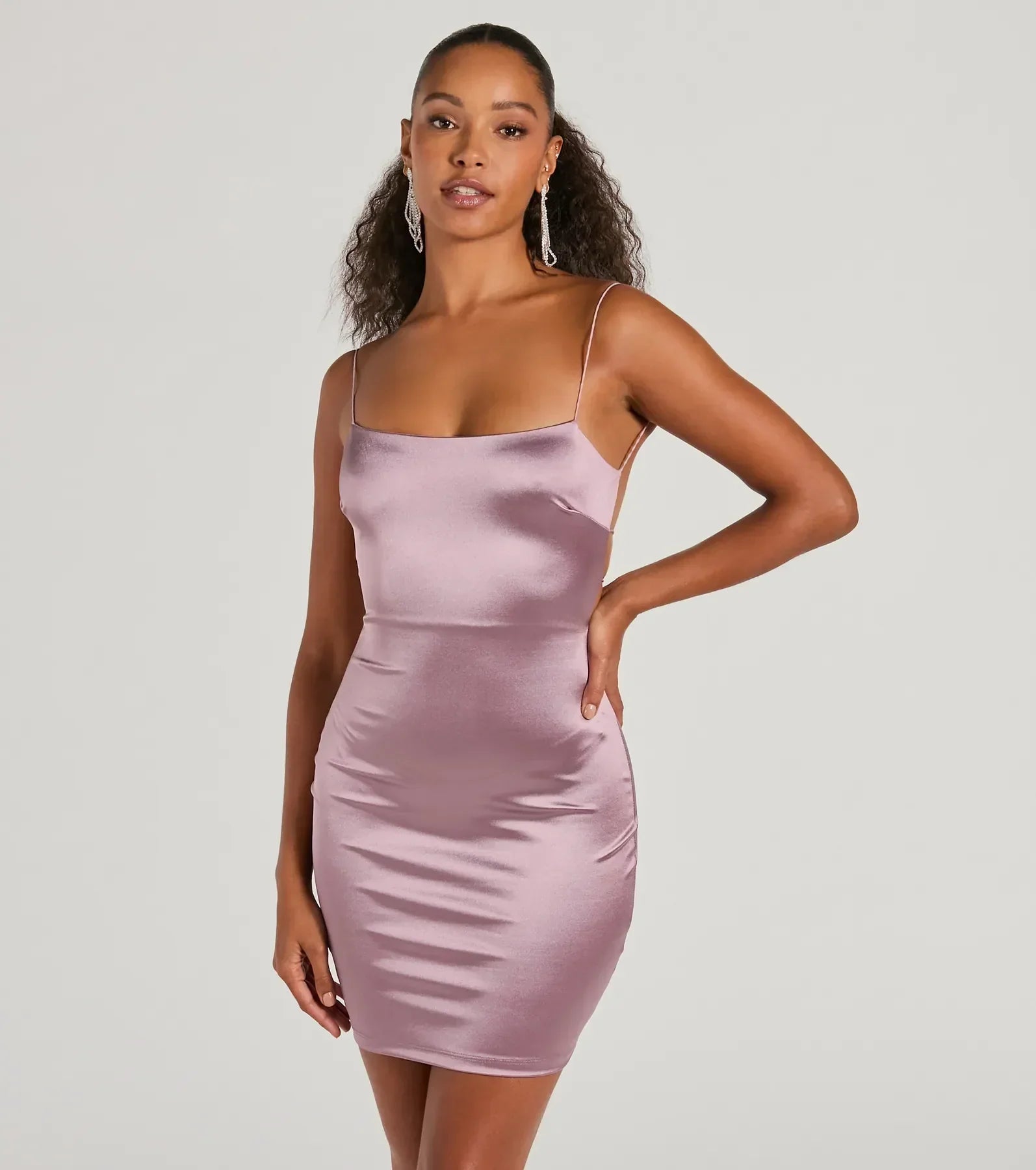 Sleek and Stunning Satin Mini Dress