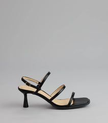 On Point Strappy Sling-Back Stiletto Heels