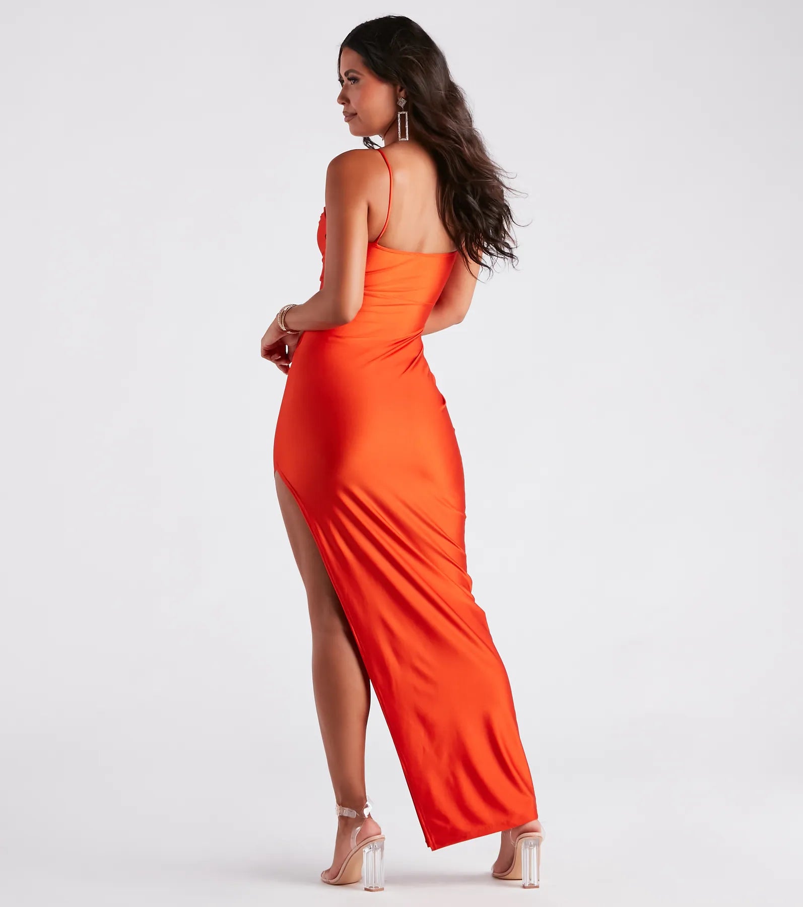 Celia Formal Cutout High Slit Column Dress