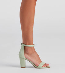 Style Stunner Faux Leather Block Heels