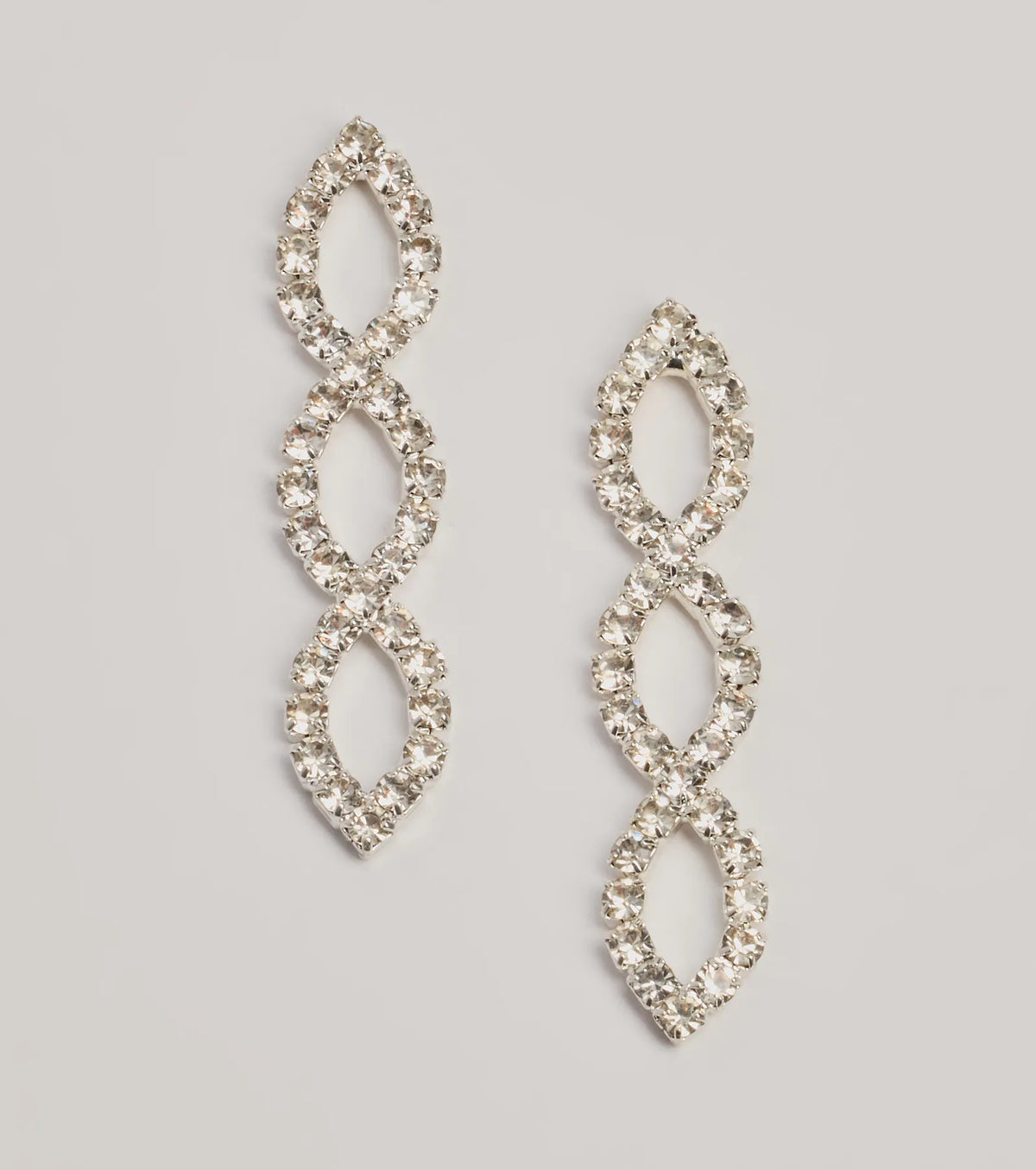 Luxe Moment Infinity Drop Rhinestone Earrings
