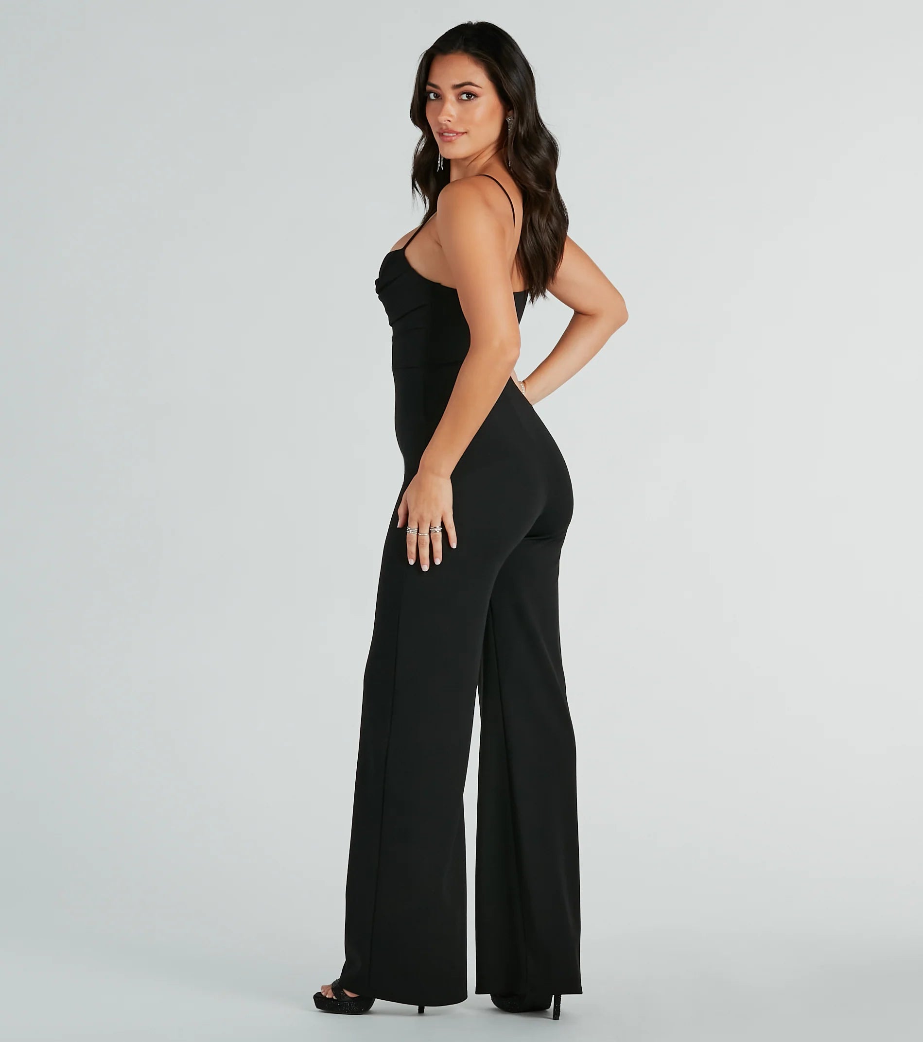 Effortless Moments Crepe Wide-Leg Jumpsuit
