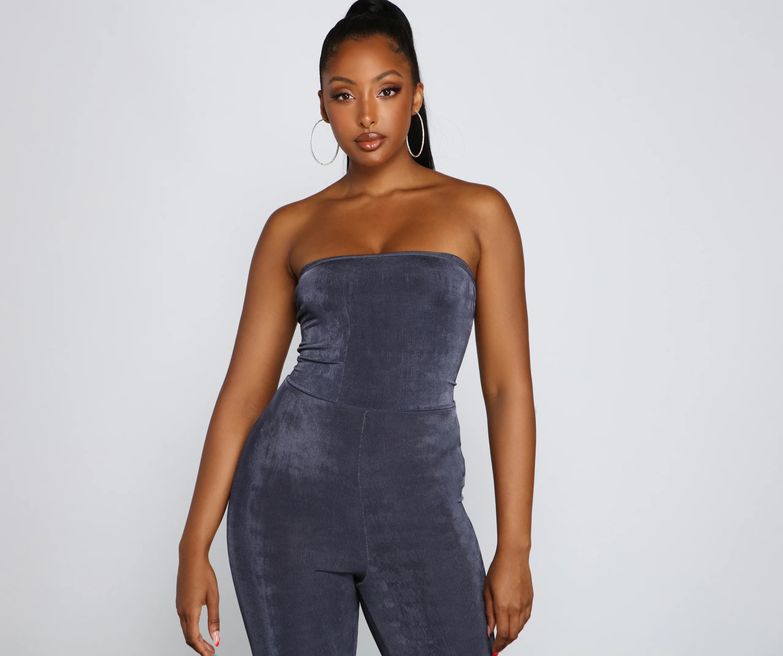 Style Icon Lace-Up Back Jumpsuit