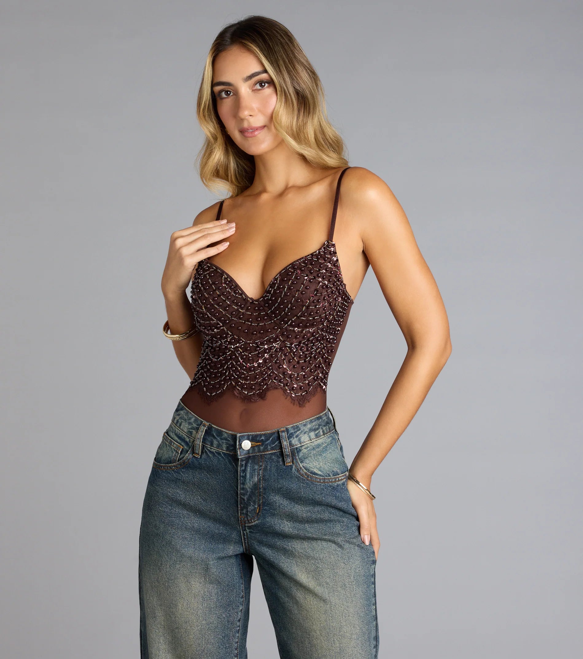 Twisted Angel Embroidered Bodysuit
