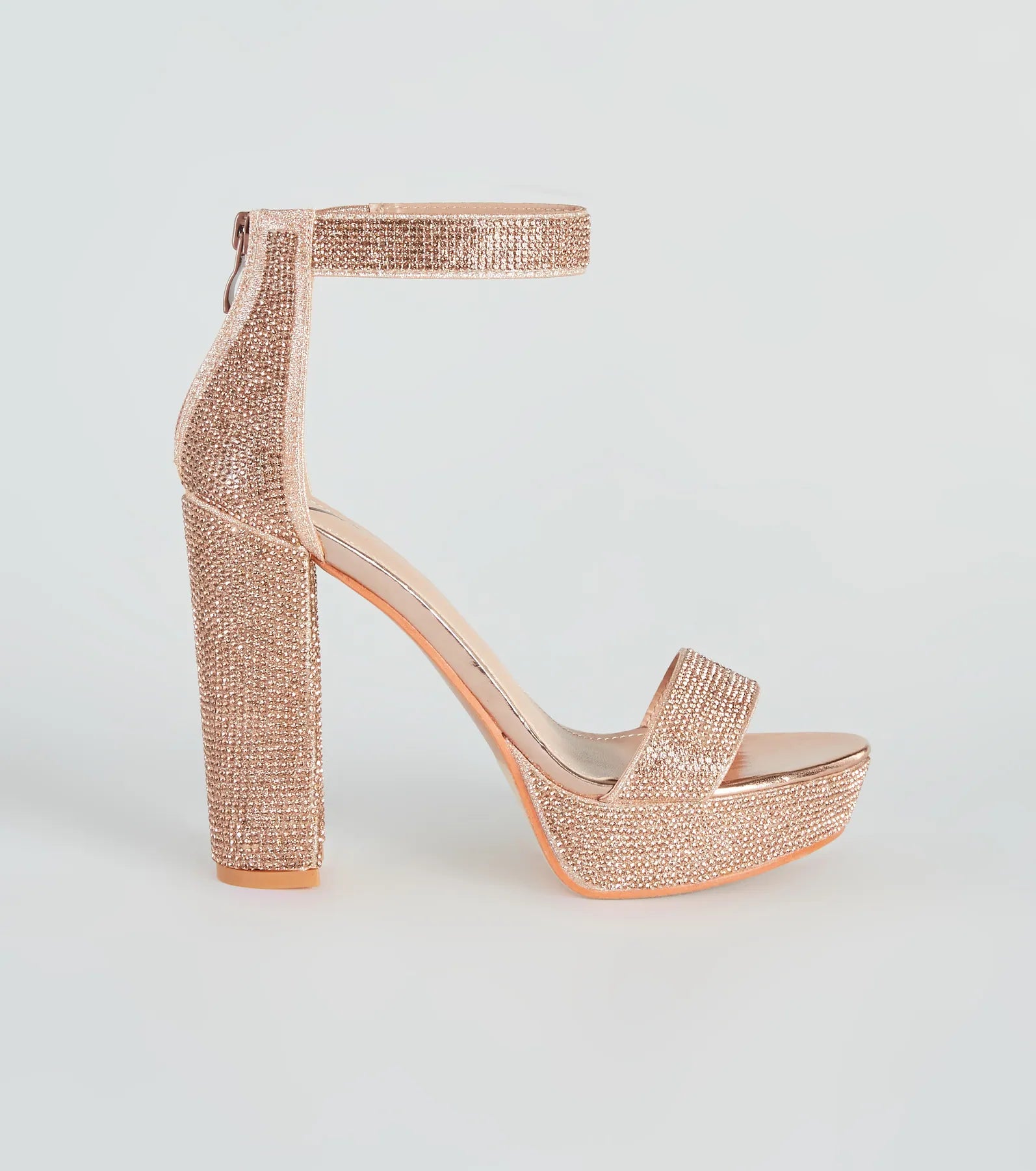 Stroke Of Midnight Rhinestone Heels