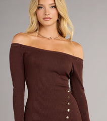 Casually Flirty Off-The-Shoulder Mini Dress