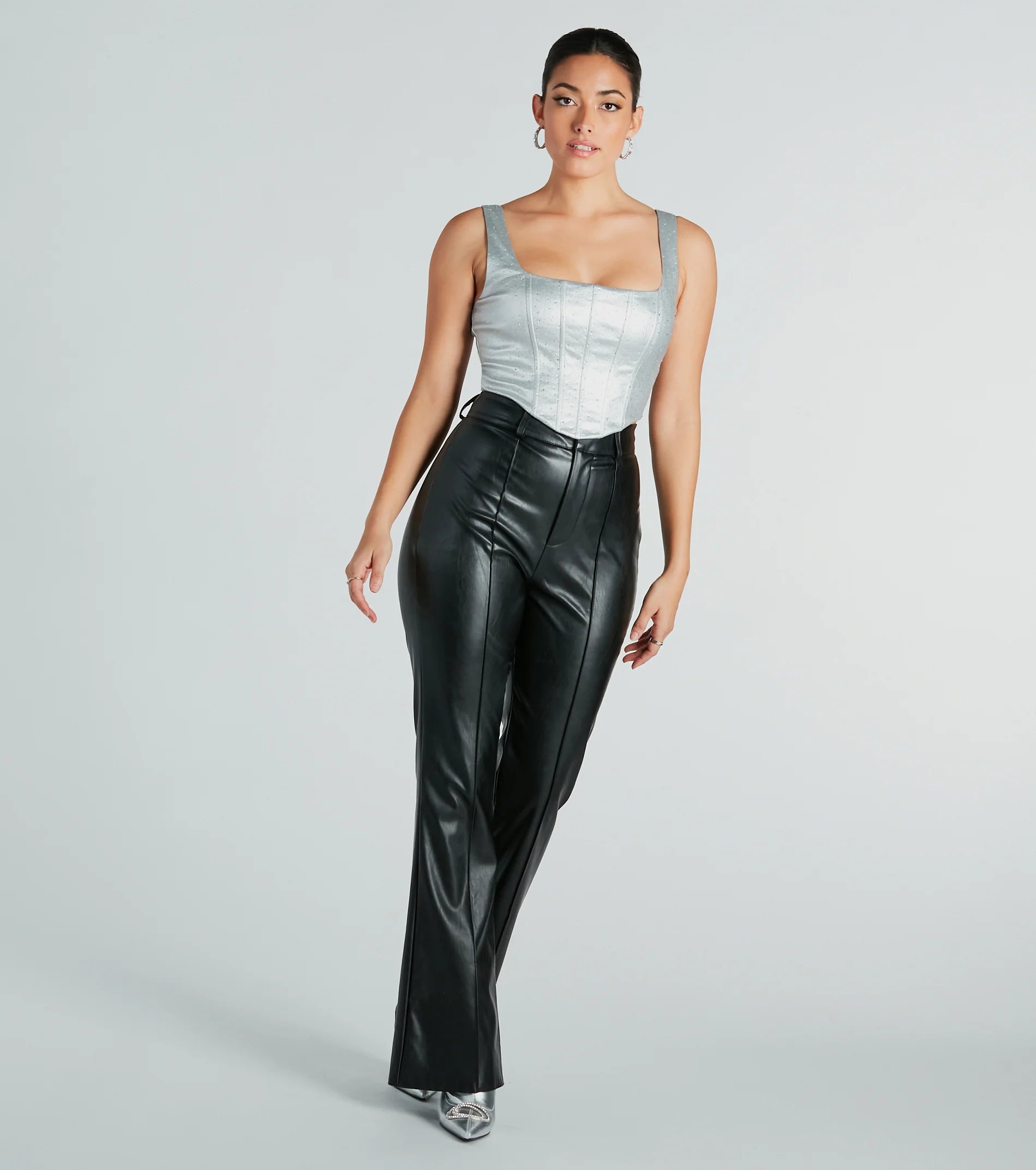 Feeling Fearless Rhinestone Corset Top