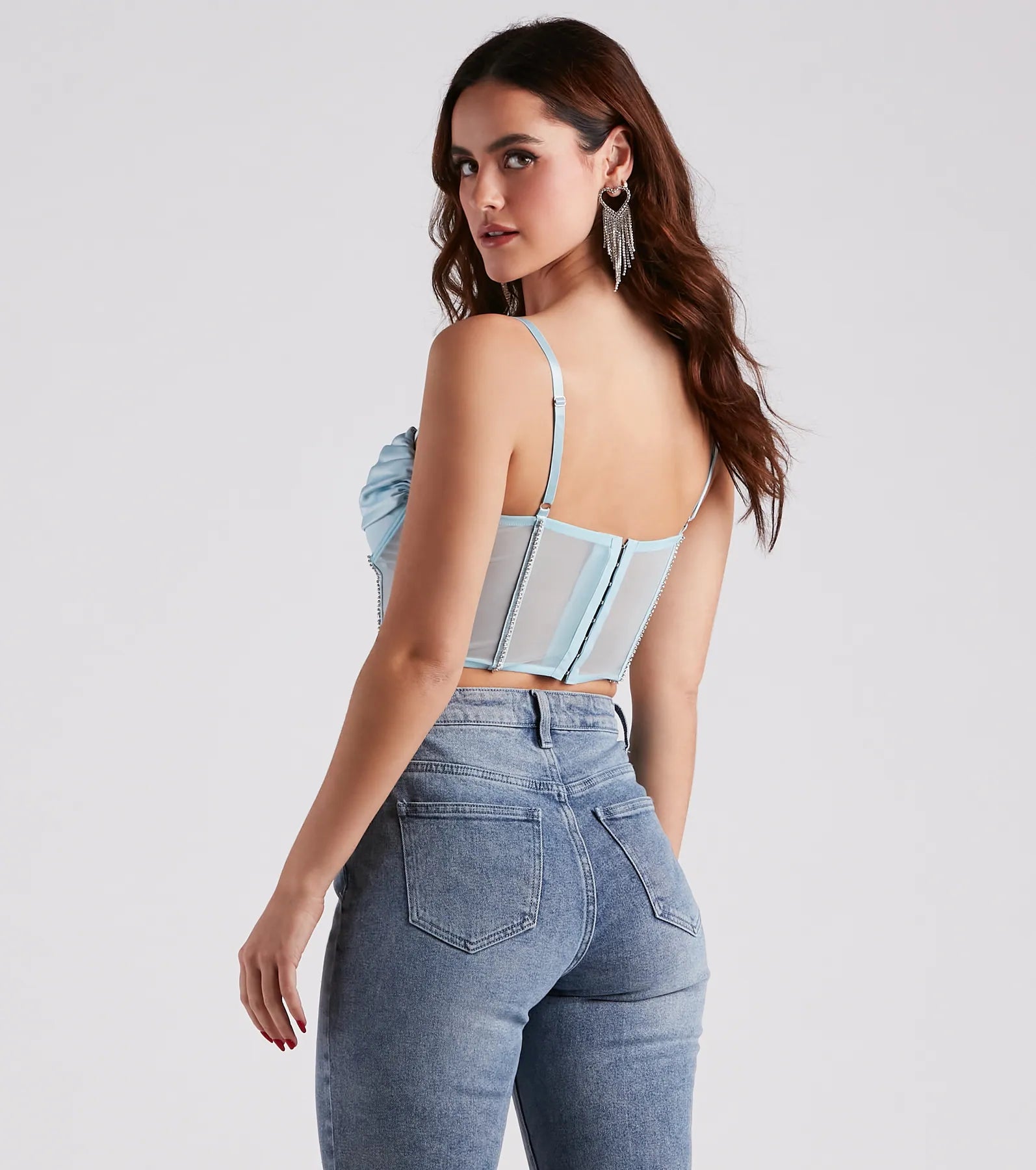 Major Glam Moves Rhinestone Bustier