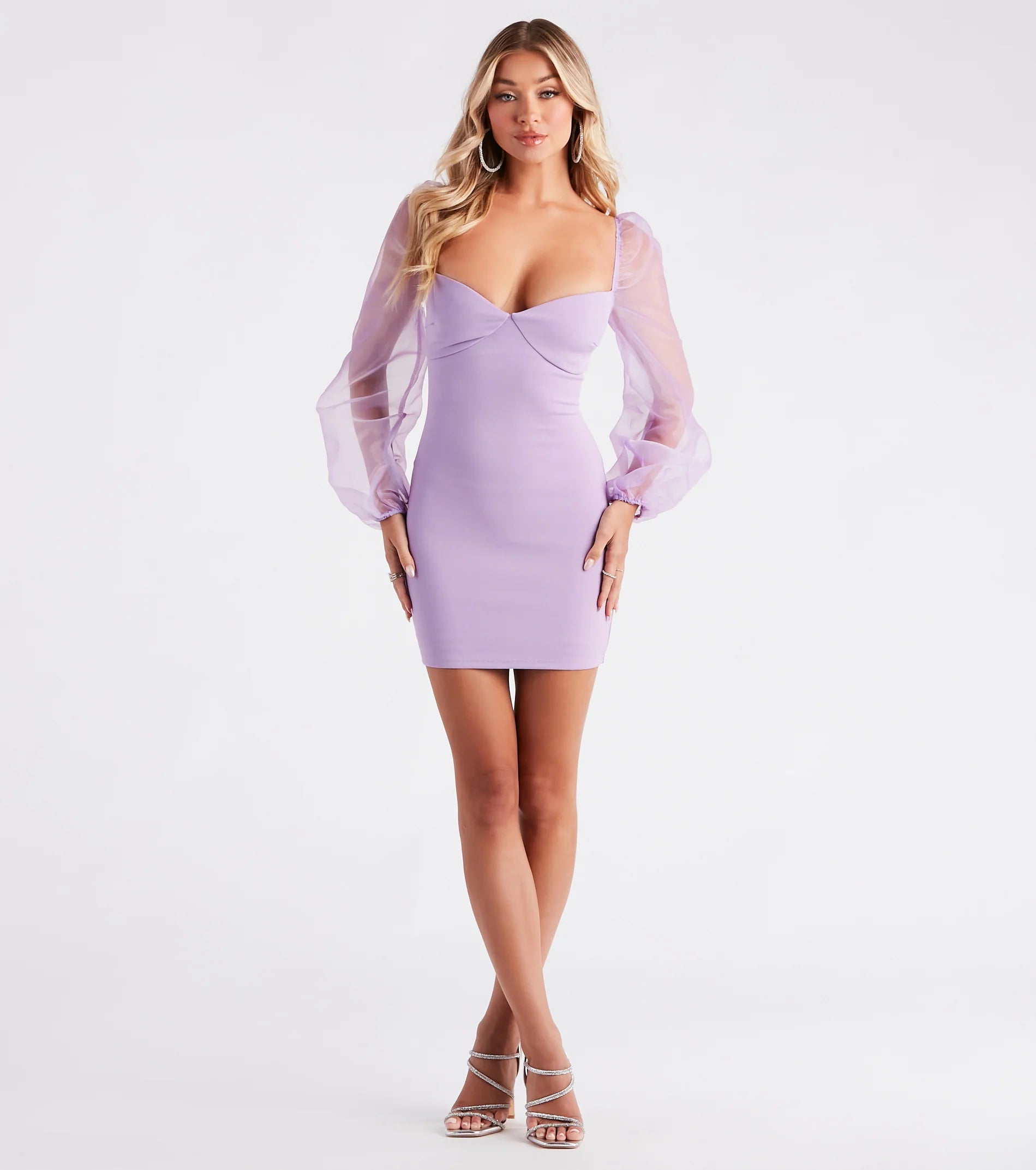 Sheer Attitude Crepe Short Dress