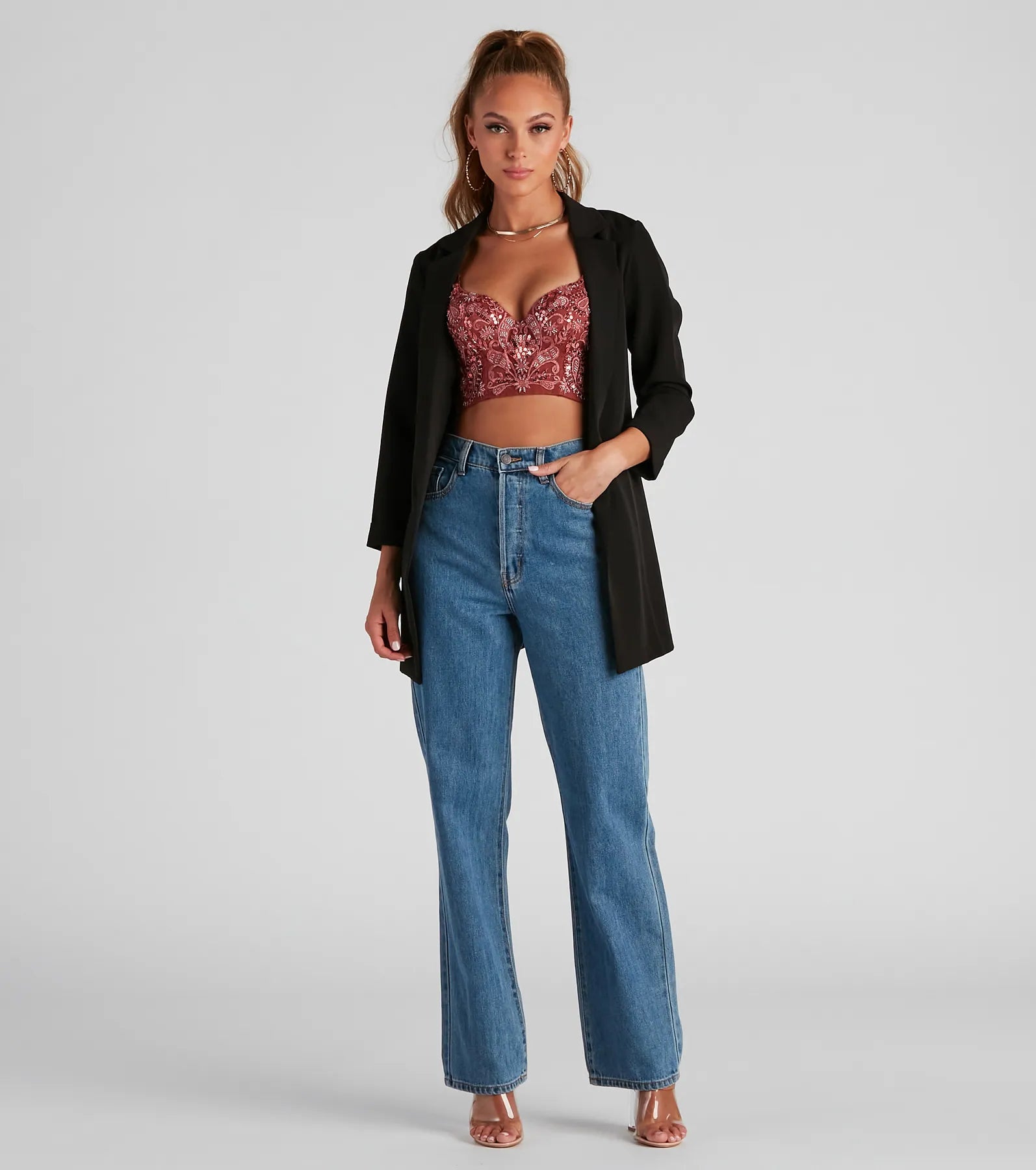 Catch A Glance Beaded Bustier