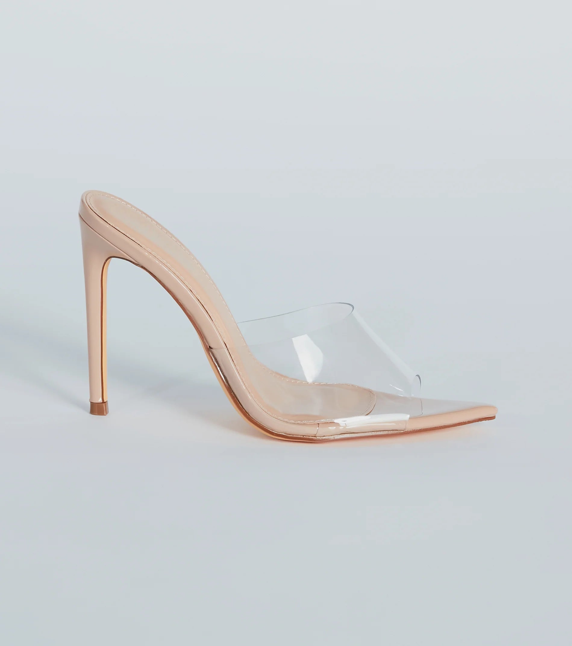 Serving Chic Vibes Clear Strap Stiletto Mules