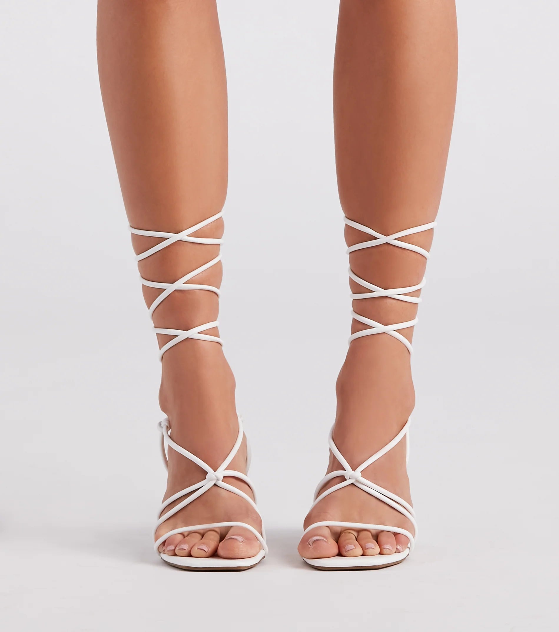 Best Style Forward Lace-Up Block Heels