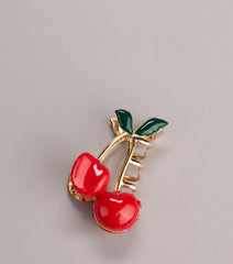 Cherry Glam Hair Claw Clip