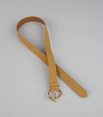 Buckle Up Etched Faux Leather Belt