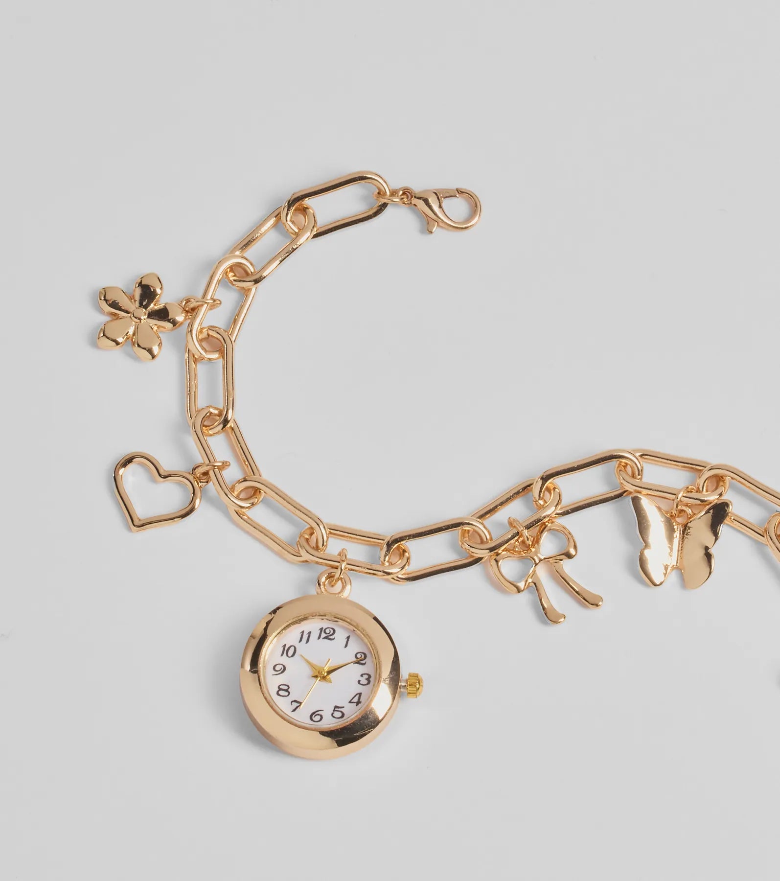 So Glam Chain Link Charm Bracelet