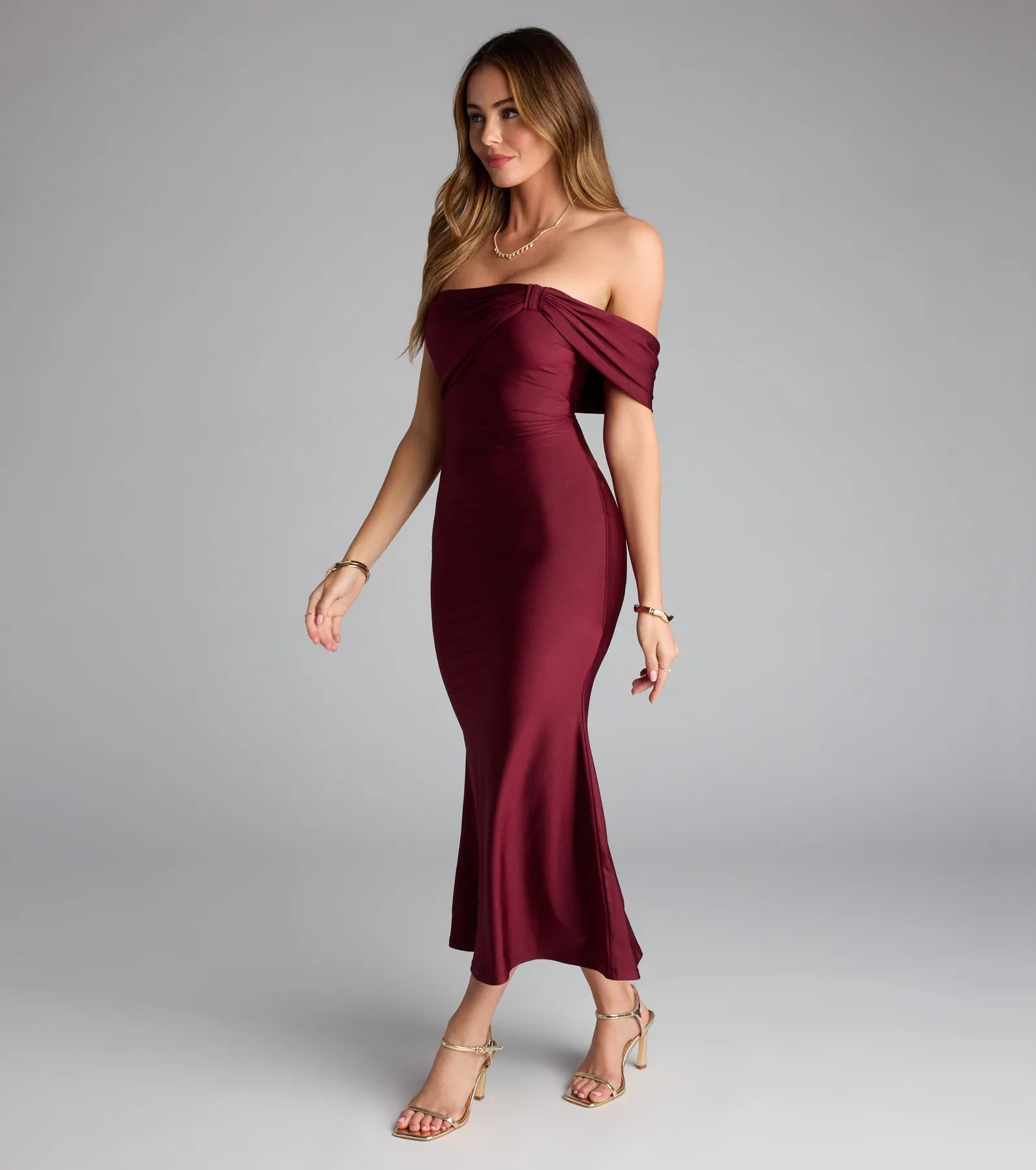 Always Chic One-Shoulder Midi Dress