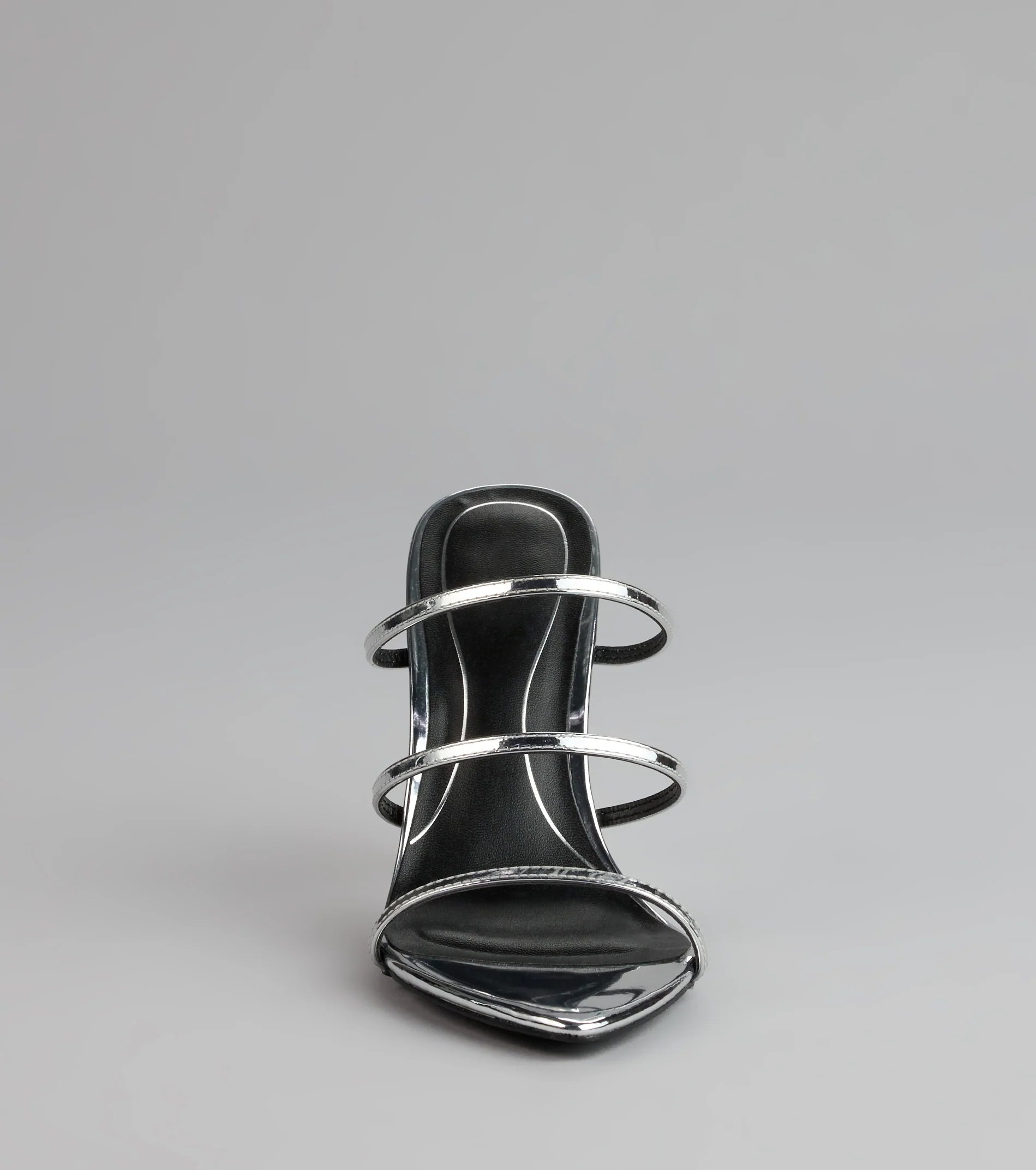 Glow Up Metallic Strappy Stiletto Heels