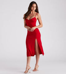 Back Of My Mind Crepe Slip Dress