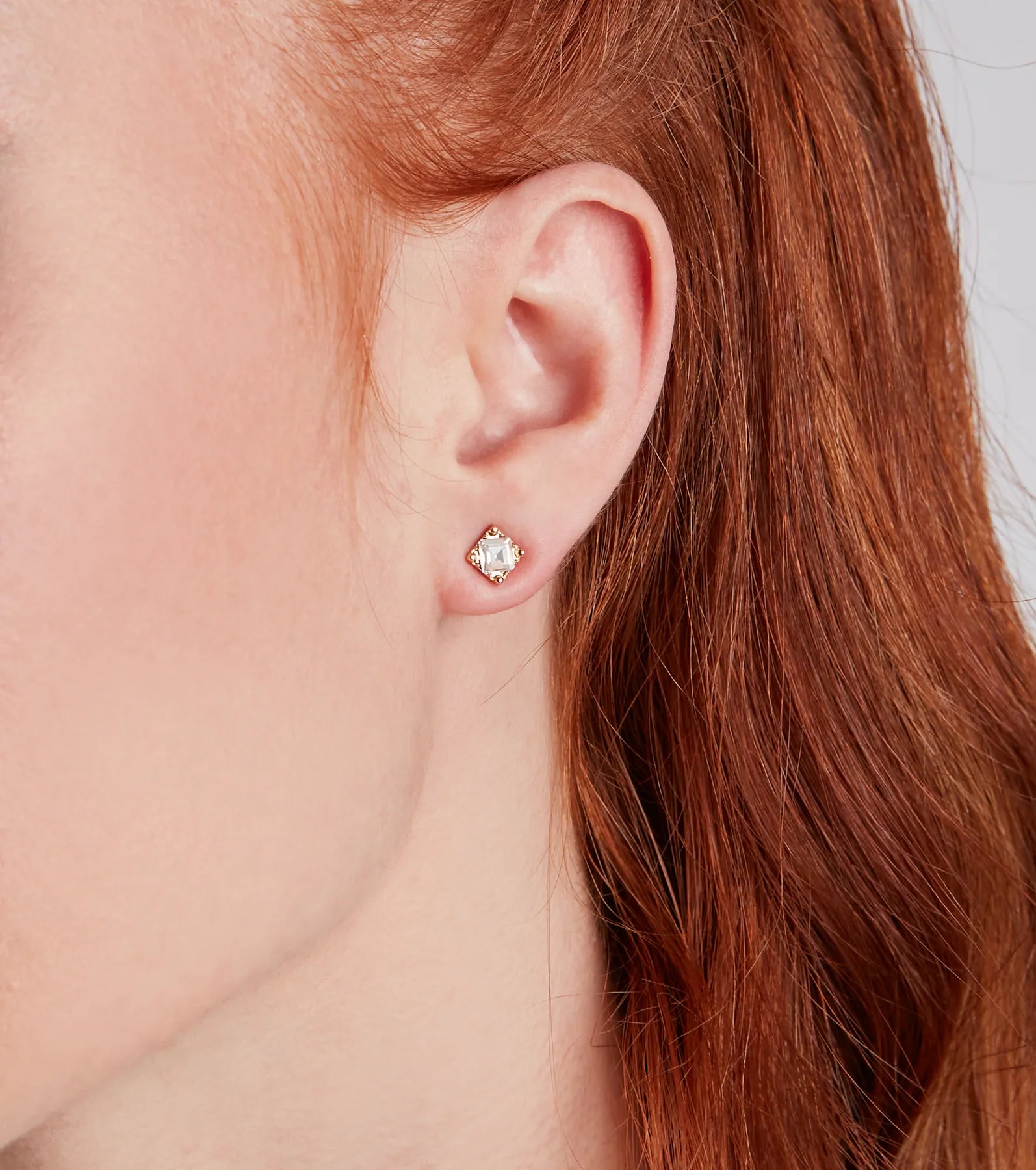 Chic Shine Rhinestone Stud And Duster Earrings Set