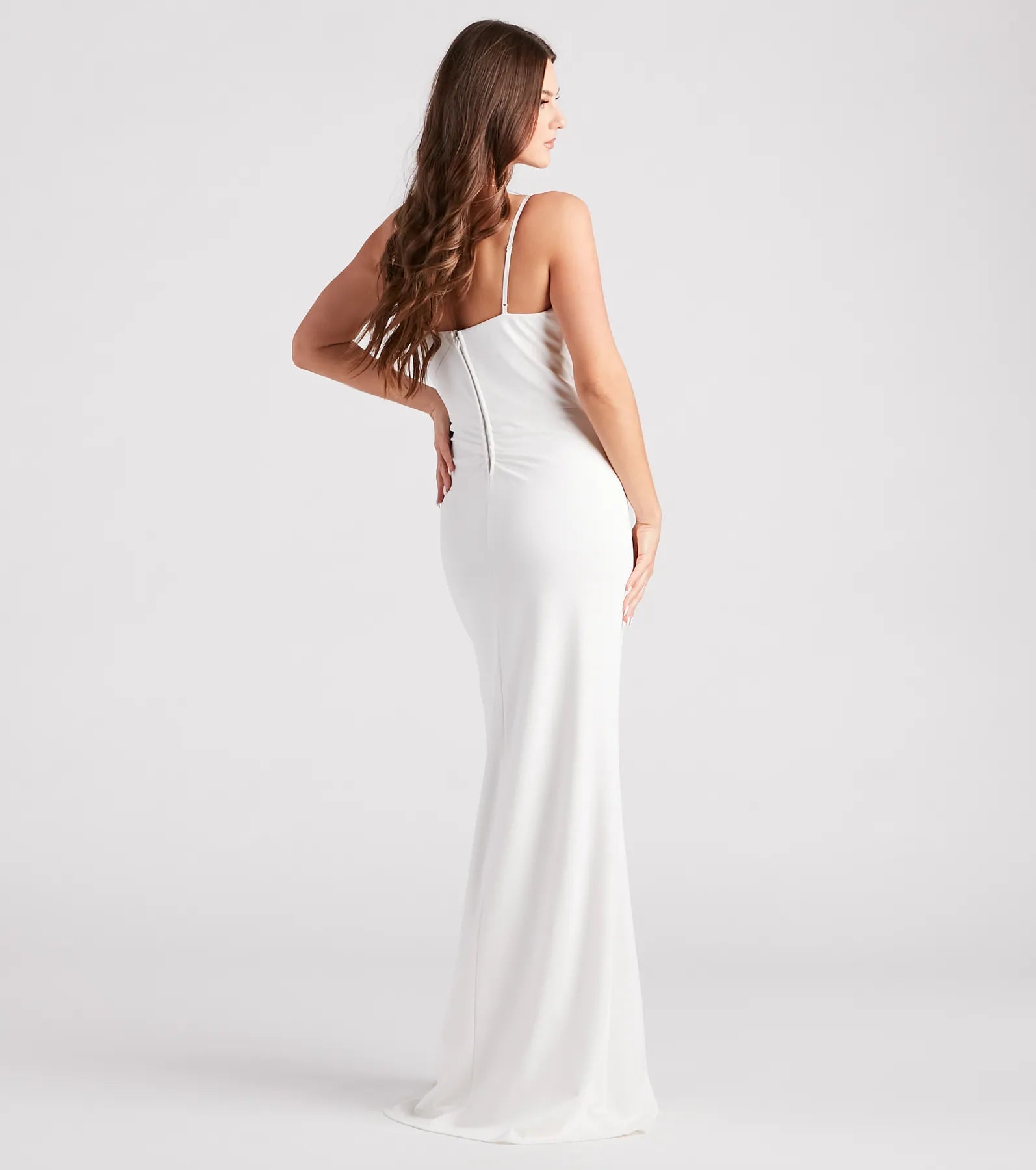 Alexia Formal High Slit Illusion Dress