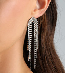 The Dreamiest Fringe Rhinestone Earrings