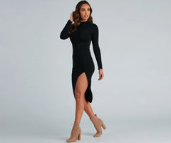 A Casual Slay Ruched Midi Dress