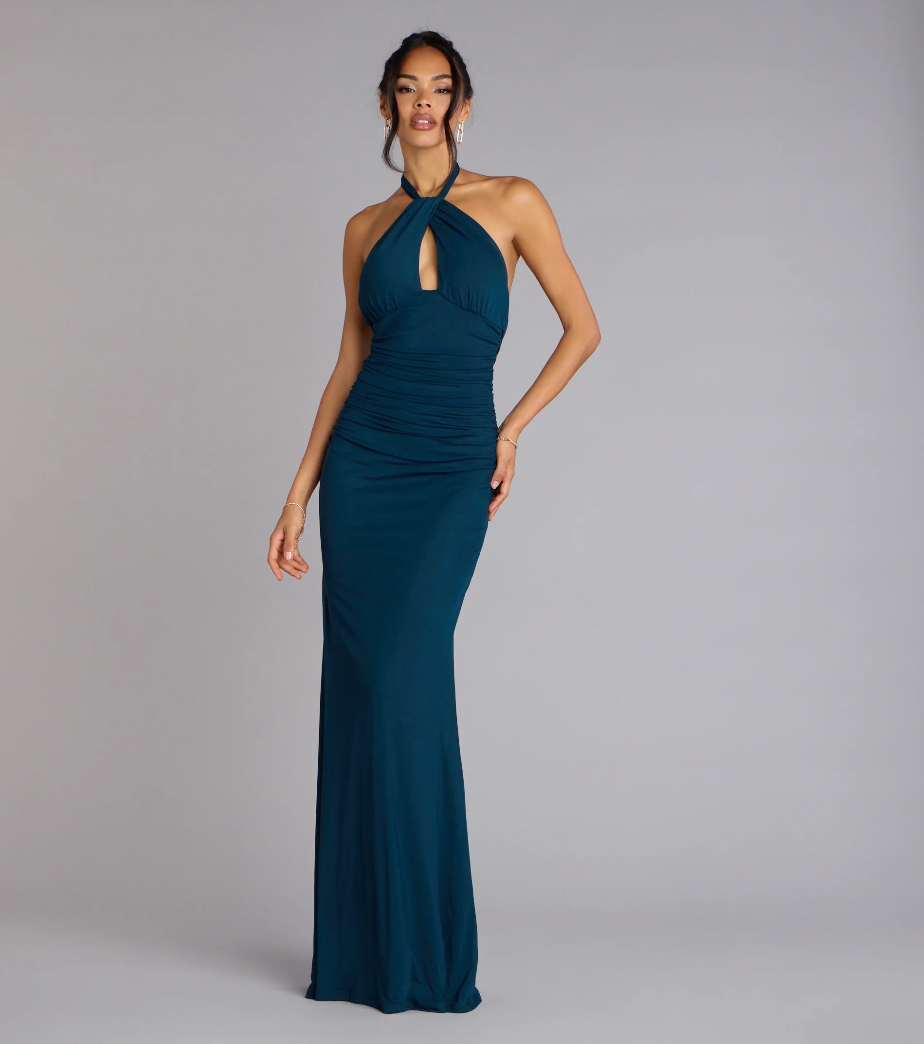 Elina Halter Cutout Mermaid Dress