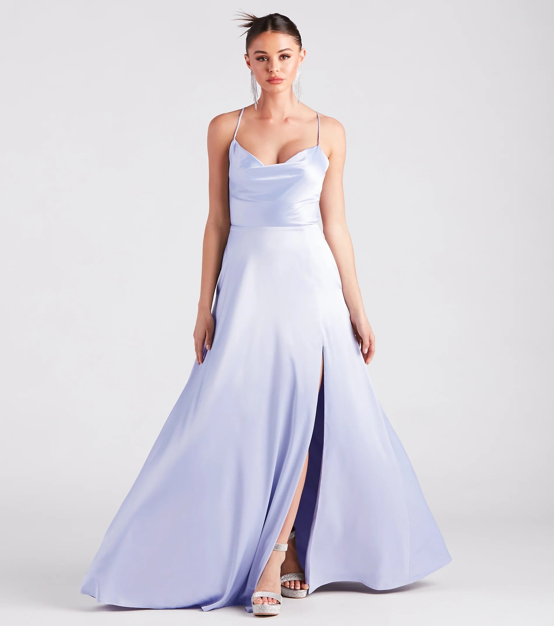 Allura Formal Satin A-Line Dress