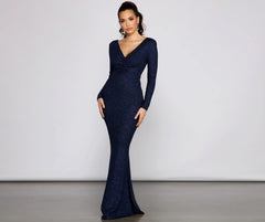 Brin Formal Open Back Glitter Dress