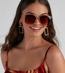 All Day Slay Square Ombre Sunglasses