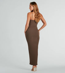 Everyday Charmer Basic Rib Knit Maxi Dress